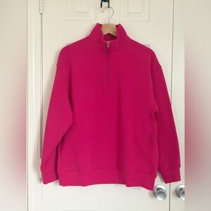 Athleta Women's Pink/fucsia quarter-Zip Sweatshirt size S